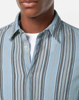Scotch & Soda Crinkle Stripe Shirt | Blue