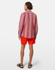 Scotch & Soda Crinkle Stripe Shirt | Roadside Red