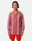 Scotch & Soda Crinkle Stripe Shirt | Roadside Red