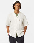 Scotch & Soda Squiggle Embroidered Short Sleeve Shirt | White