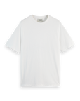 Scotch & Soda 3 Crosses Cotton Linen T-Shirt | White
