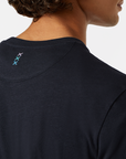 Scotch & Soda 3 Crosses Cotton Linen T-Shirt | Washed Black