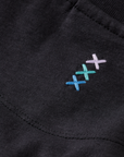 Scotch & Soda 3 Crosses Cotton Linen T-Shirt | Washed Black