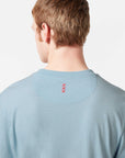 Scotch & Soda 3 Crosses Cotton Linen T-Shirt | Sky Blue