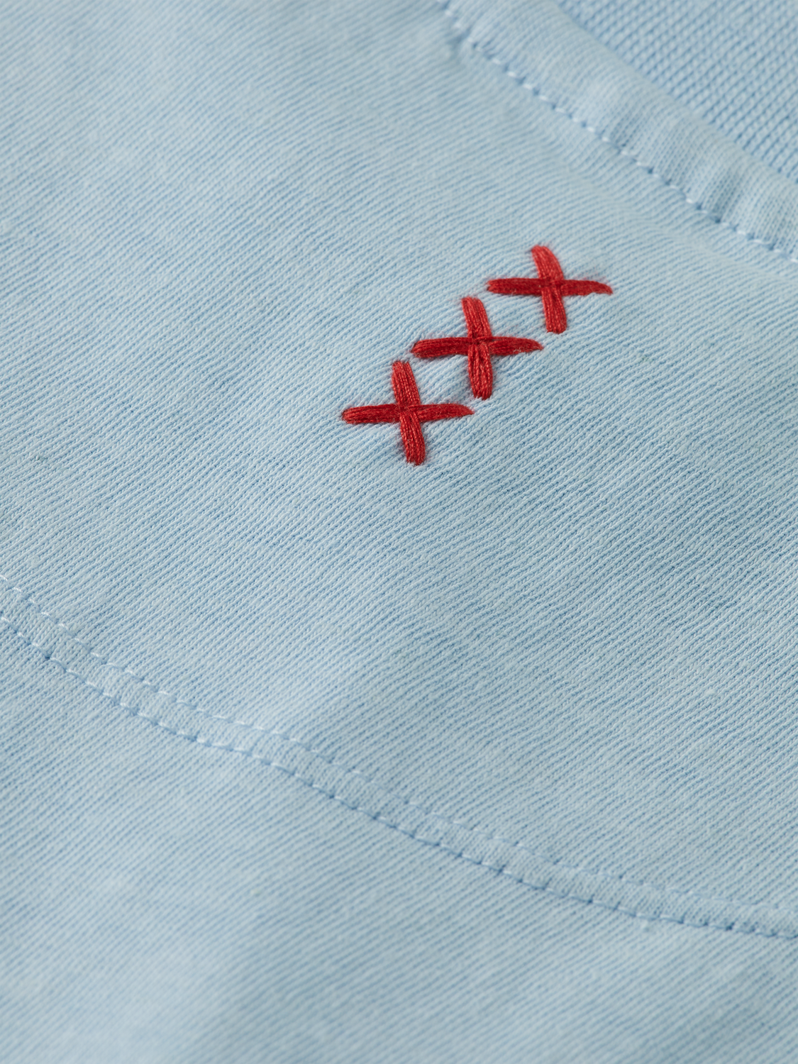 Scotch &amp; Soda 3 Crosses Cotton Linen T-Shirt | Sky Blue