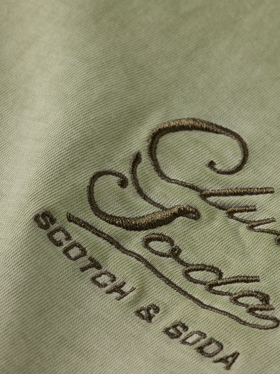 Scotch &amp; Soda Club Soda Garment Dyed T-Shirt | Sage