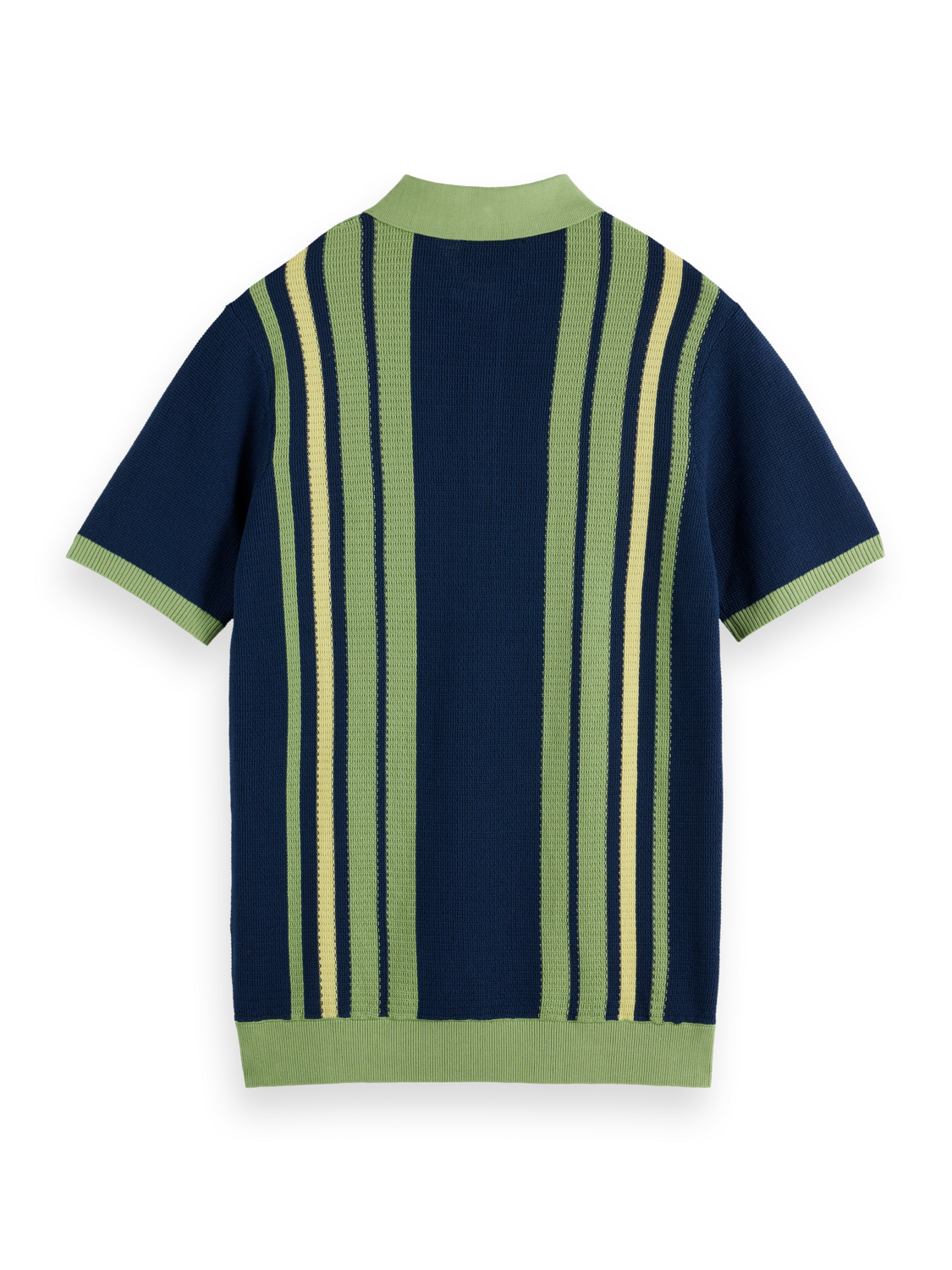Scotch &amp; Soda Retro Stripe Knit Polo | Pistachio/Navy