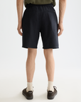 Scotch & Soda Cotton Linen Drawstring Short | Black