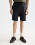 Scotch & Soda Cotton Linen Drawstring Short | Black