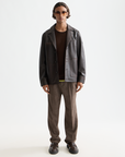 Scotch & Soda Donny Leather Blazer | Cocoa