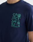 Scotch & Soda Chest Artwork T-Shirt | Peacoat