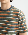 Scotch & Soda Yarn Dye Stripe T-Shirt | Retro Green