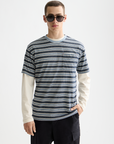 Scotch & Soda Yarn Dye Stripe T-Shirt | Blues