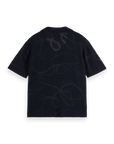 Scotch & Soda Jacquard Knit Short Sleeve Shirt | Navy