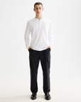Scotch & Soda Henley Long Sleeve T-Shirt | Slub Bright White