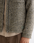 Scotch & Soda Tweed Zip Jacket | Green/Beige