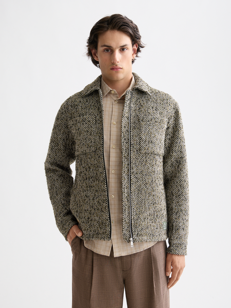 Scotch & Soda Tweed Zip Jacket | Green/Beige – LIFE FOR MEN