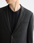 Scotch & Soda Jersey Herringbone Blazer | Chocolate