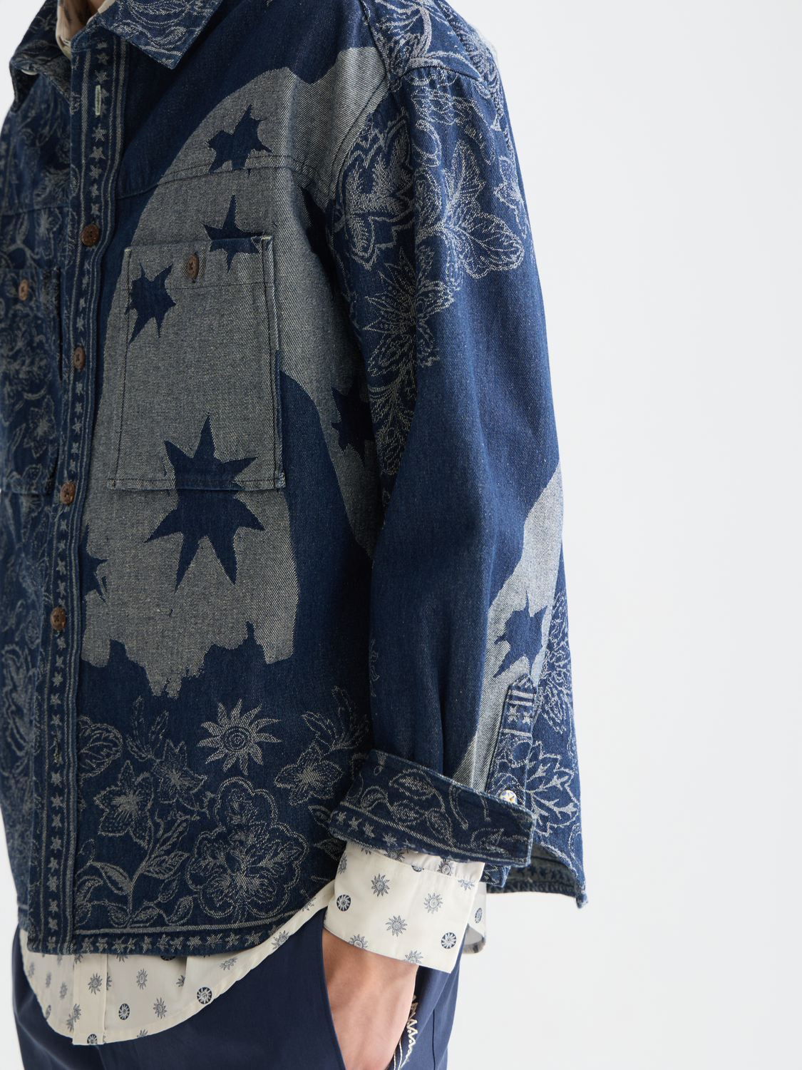 Scotch &amp; Soda Denim Bandana Overshirt | Dress Blues