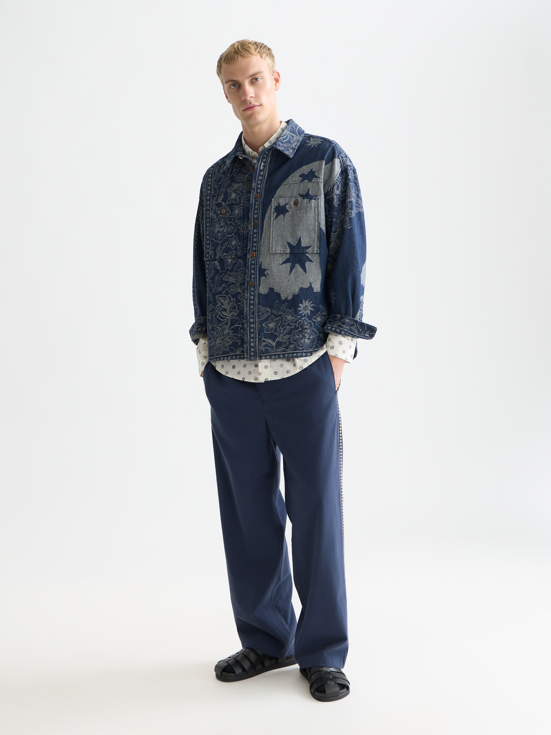 Scotch &amp; Soda Denim Bandana Overshirt | Dress Blues