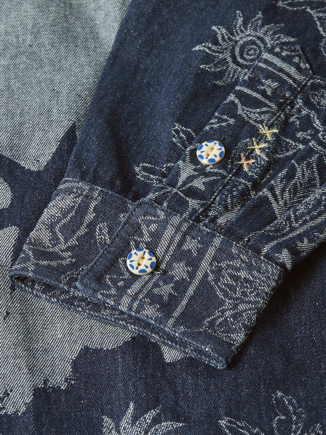 Scotch &amp; Soda Denim Bandana Overshirt | Dress Blues