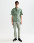 Scotch & Soda Warren Cotton/Linen Pant | Garden Green Stripe