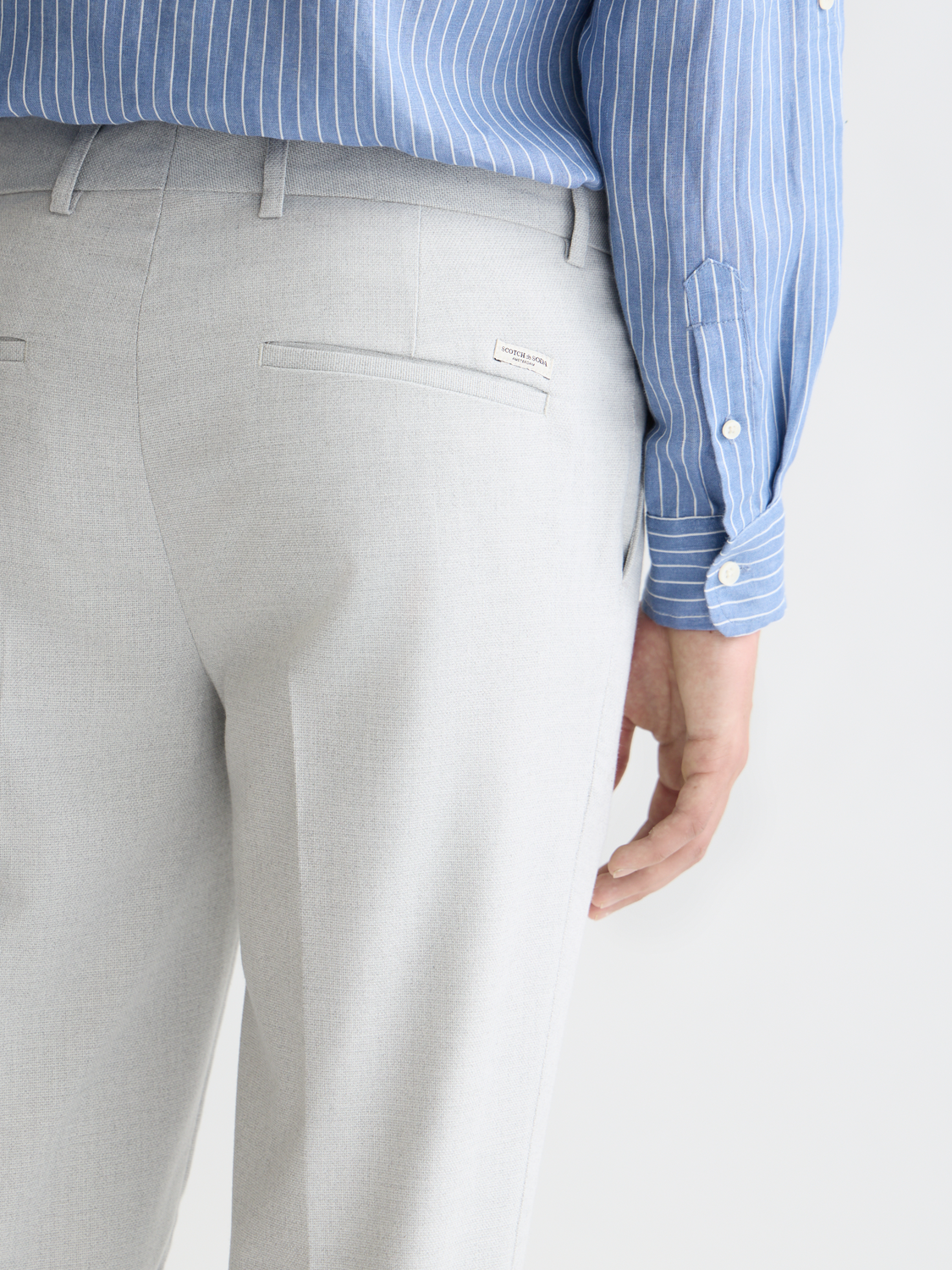 Scotch &amp; Soda Mott Weave Chino | Grey Melange