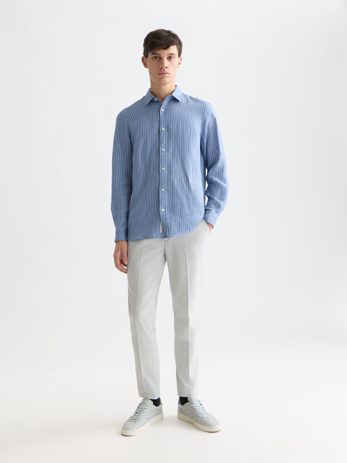 Scotch &amp; Soda Mott Weave Chino | Grey Melange