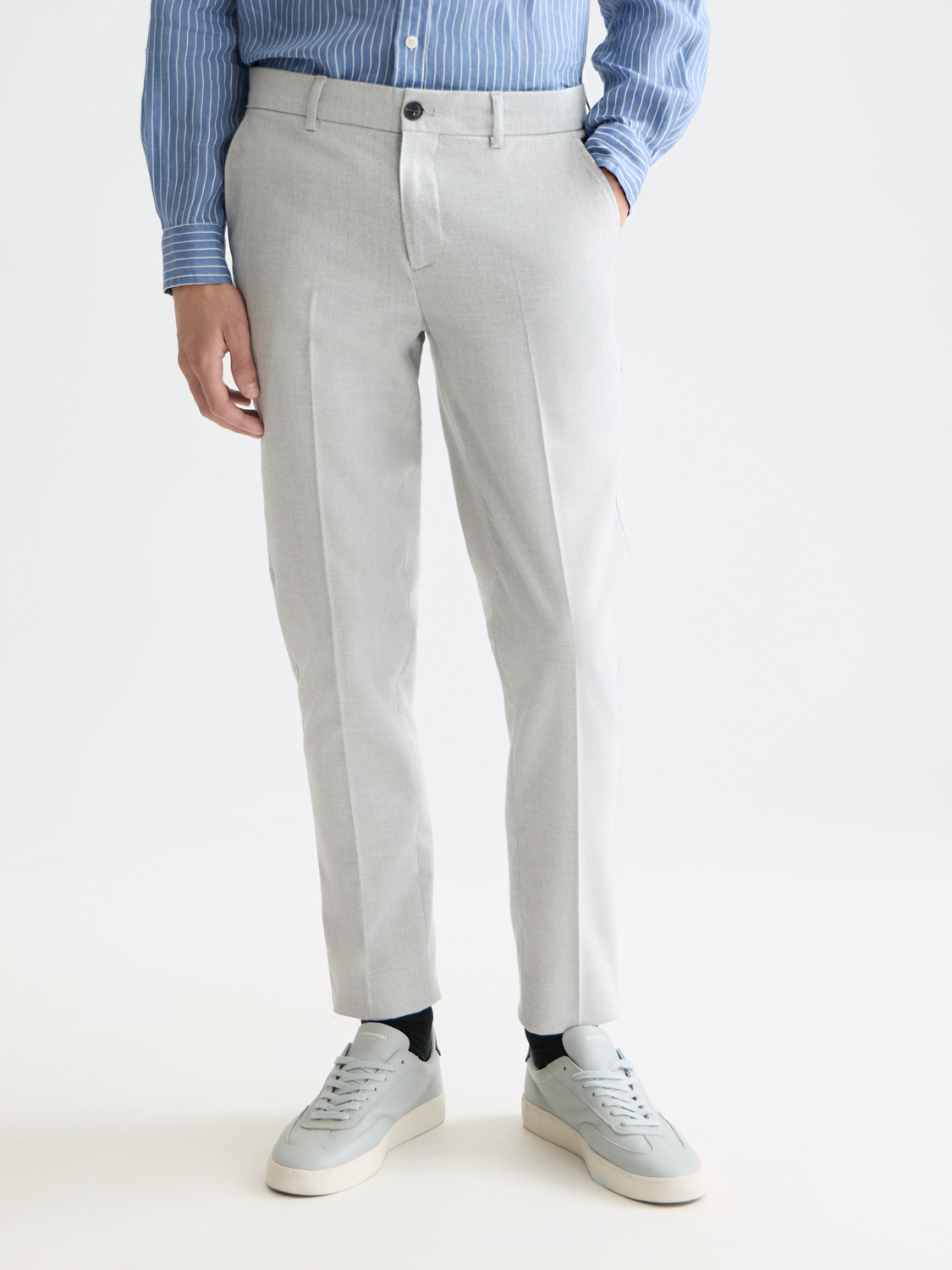 Scotch &amp; Soda Mott Weave Chino | Grey Melange