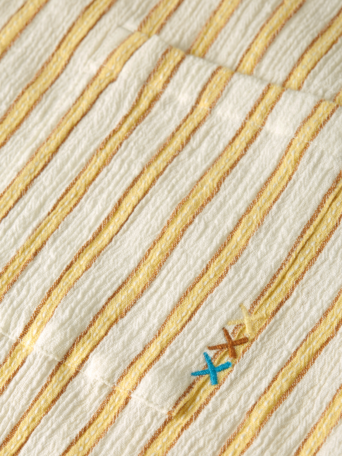Scotch &amp; Soda Crinkle Stripe Shirt | Raffia