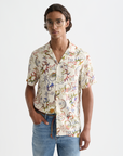 Scotch & Soda Cosmic Sky Short Sleeve Shirt | Eggnog