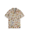 Scotch & Soda Cosmic Sky Short Sleeve Shirt | Eggnog