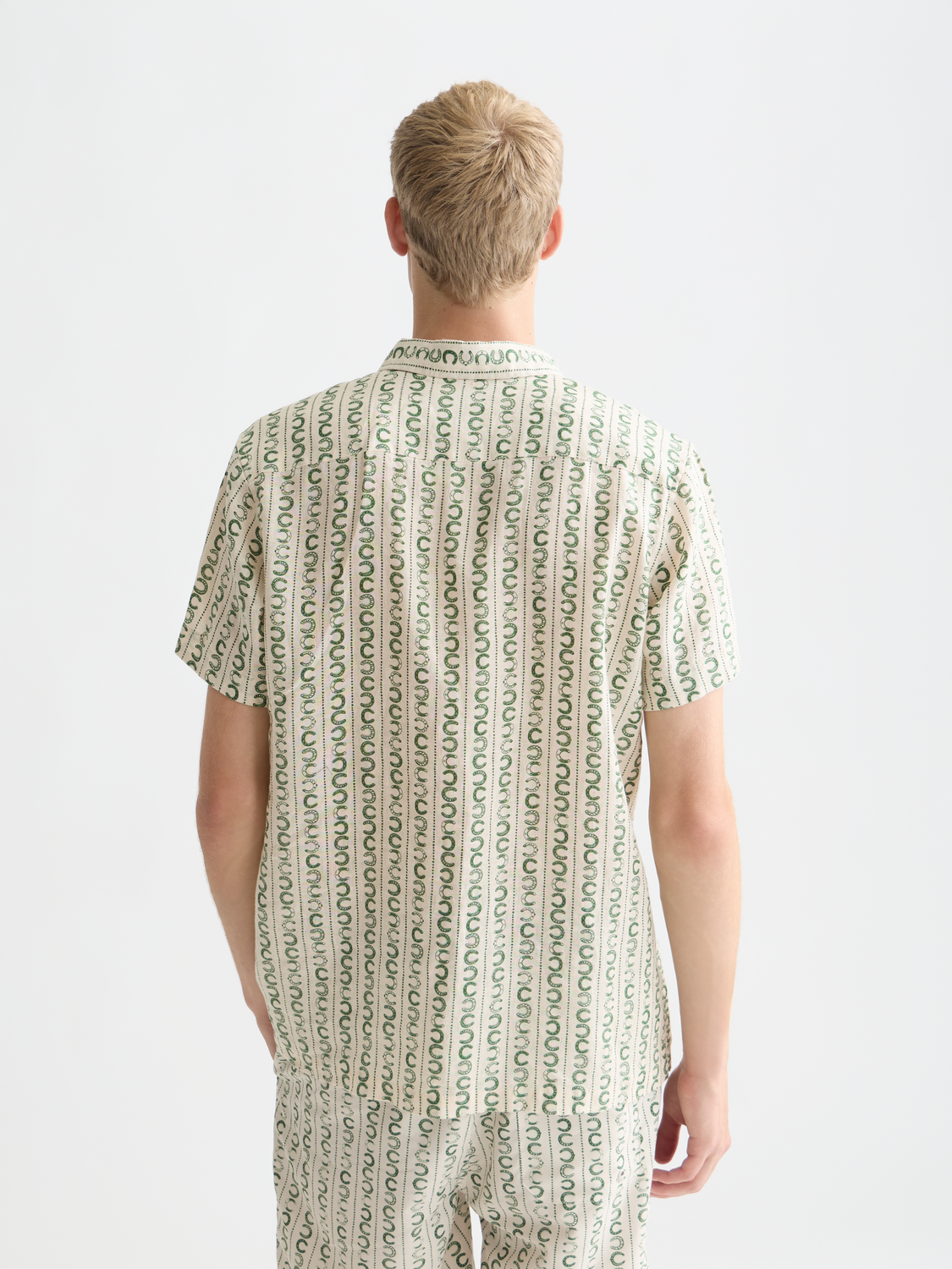 Scotch &amp; Soda Linen Short Sleeve Shirt | Horseshoe Stripe