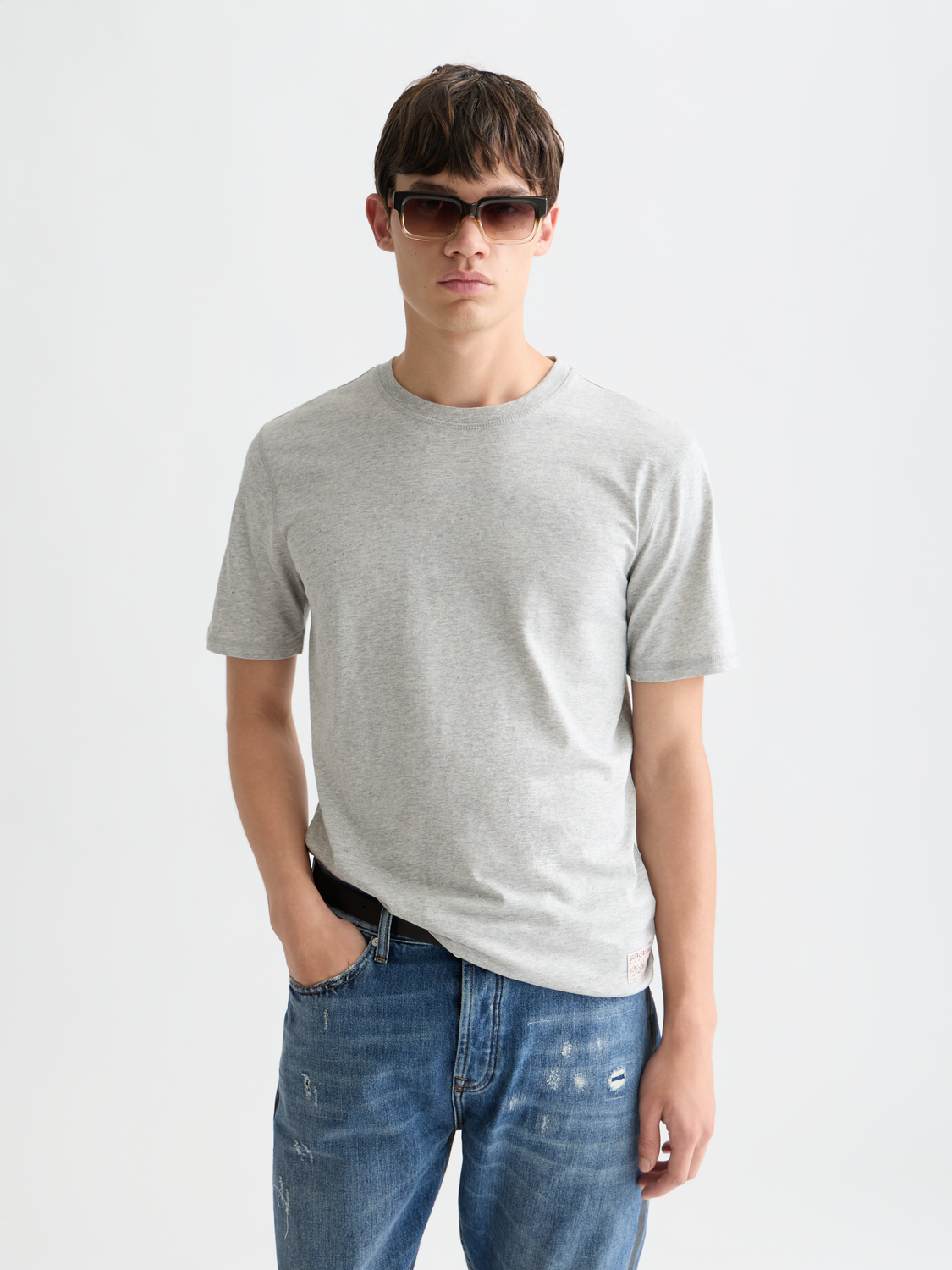 Scotch &amp; Soda Melange T-Shirt | Heather Grey