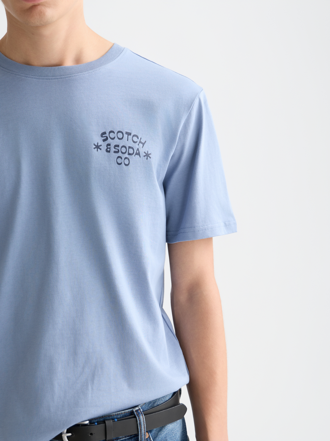 Scotch &amp; Soda Logo Print T-Shirt | Infinity Blue