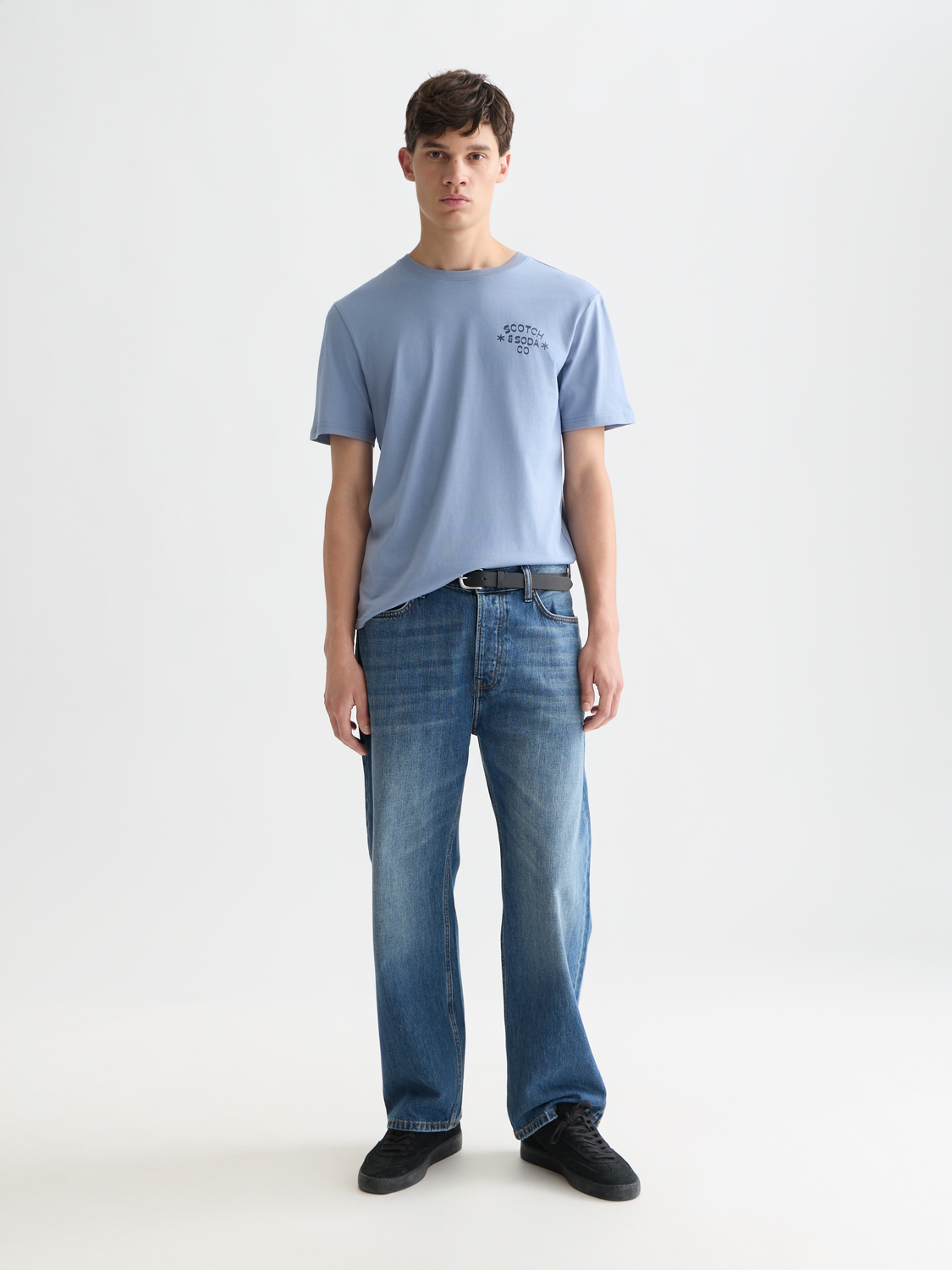 Scotch &amp; Soda Logo Print T-Shirt | Infinity Blue