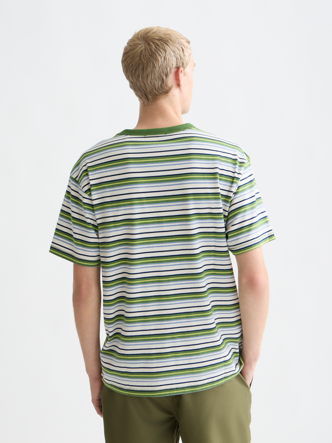 Scotch &amp; Soda Yarn Dye Stripe T-Shirt | Garden Green