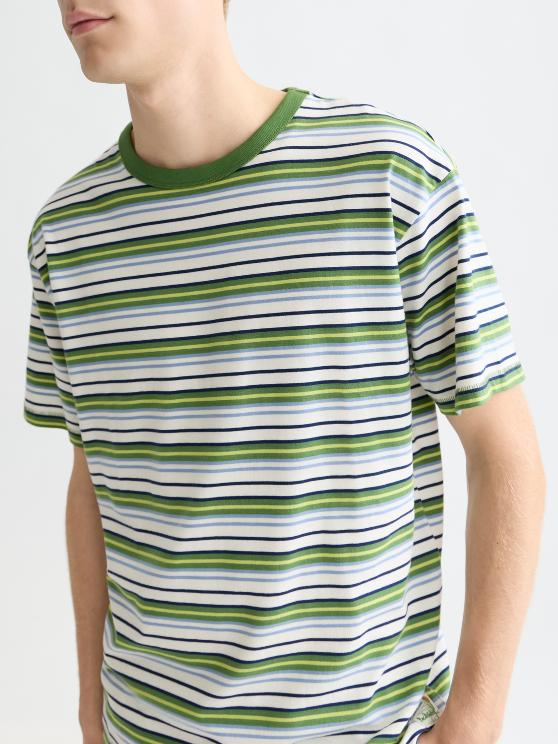 Scotch &amp; Soda Yarn Dye Stripe T-Shirt | Garden Green
