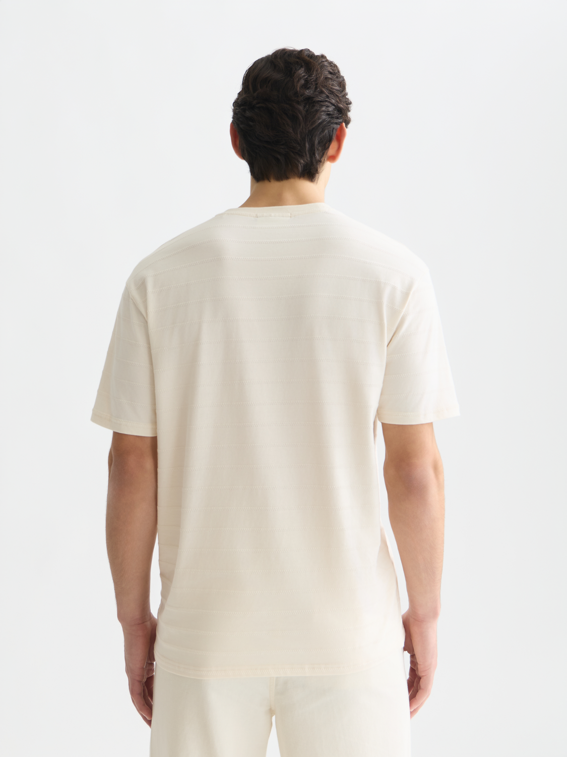 Scotch &amp; Soda Jacquard Relaxed T-Shirt | Eggnog