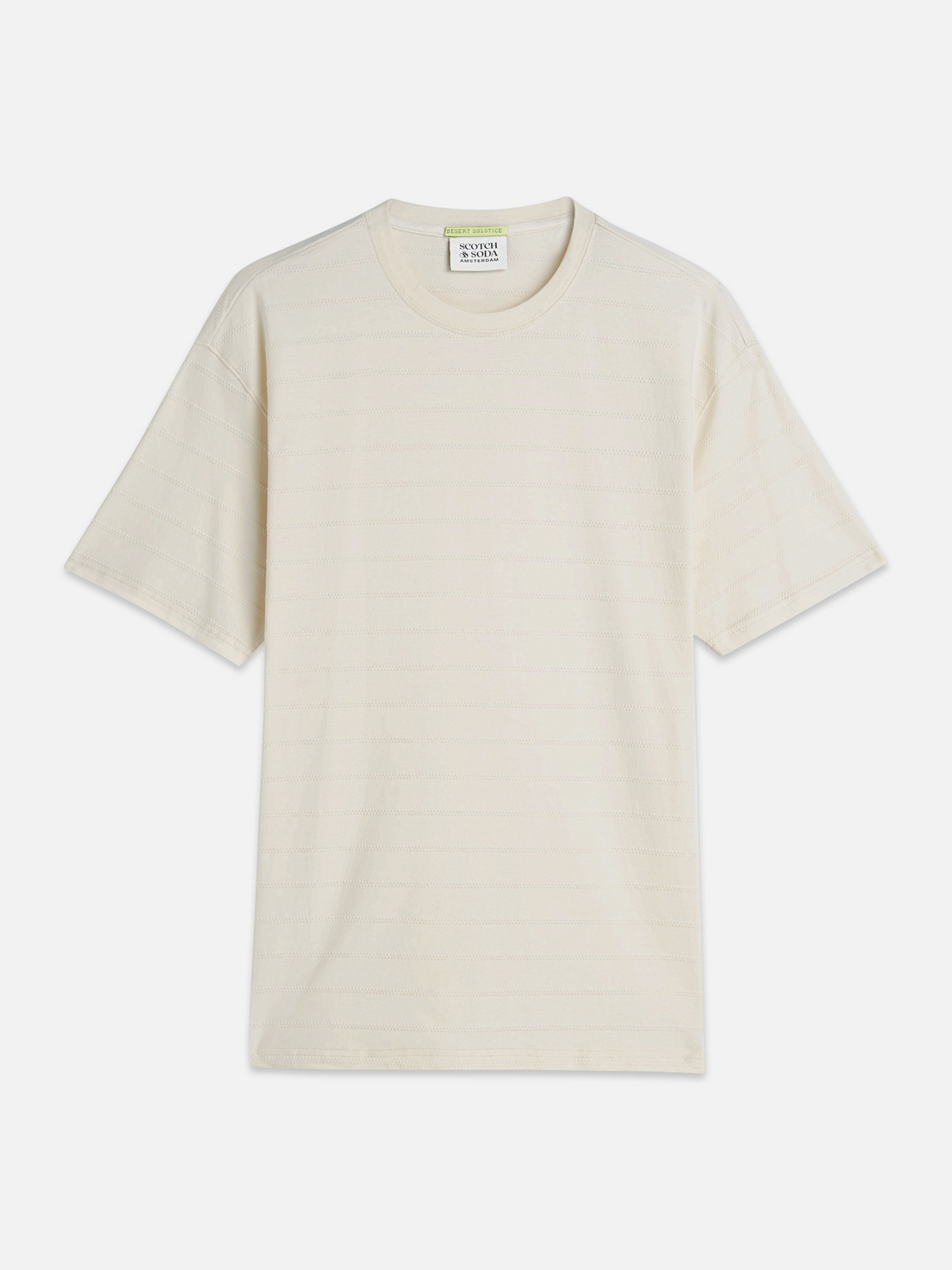Scotch &amp; Soda Jacquard Relaxed T-Shirt | Eggnog