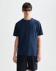 Scotch & Soda Jacquard Relaxed T-Shirt | Pageant Blue