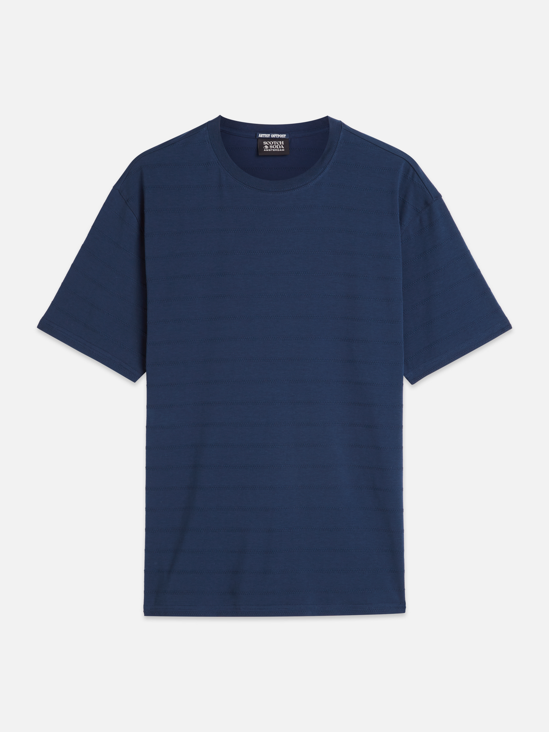 Scotch &amp; Soda Jacquard Relaxed T-Shirt | Pageant Blue