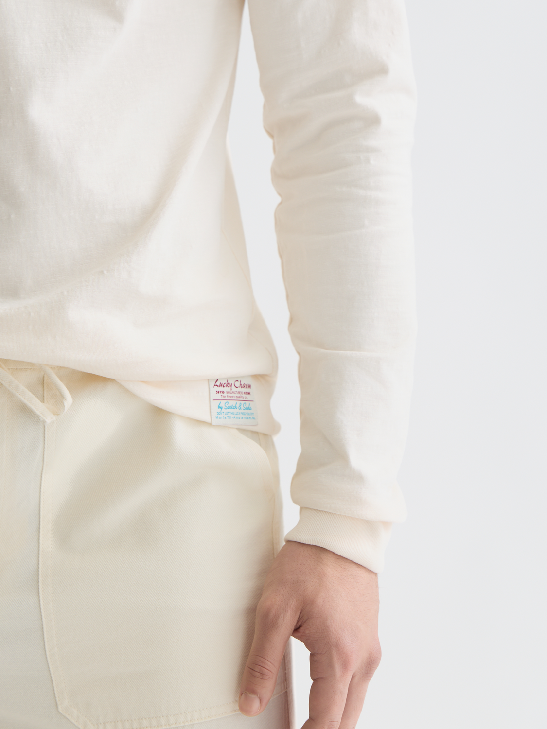 Scotch &amp; Soda Slub Yarn Henley | Eggnog