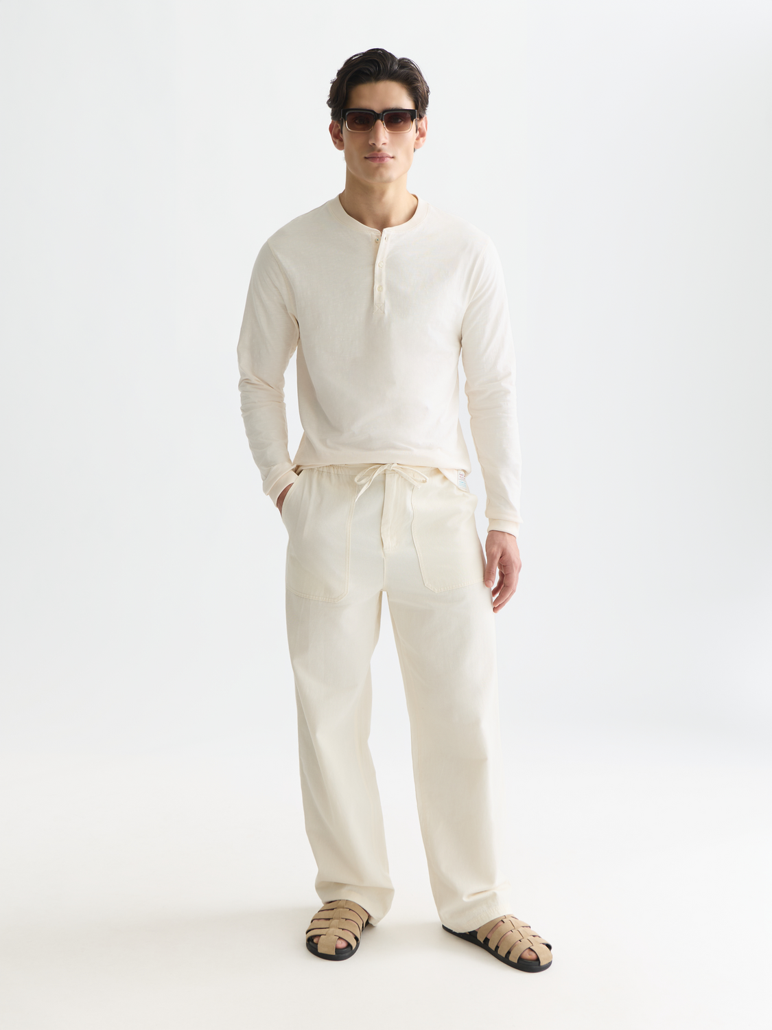 Scotch &amp; Soda Slub Yarn Henley | Eggnog