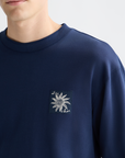 Scotch & Soda Cosmic Sun Long Sleeve T-Shirt | Pageant Blue