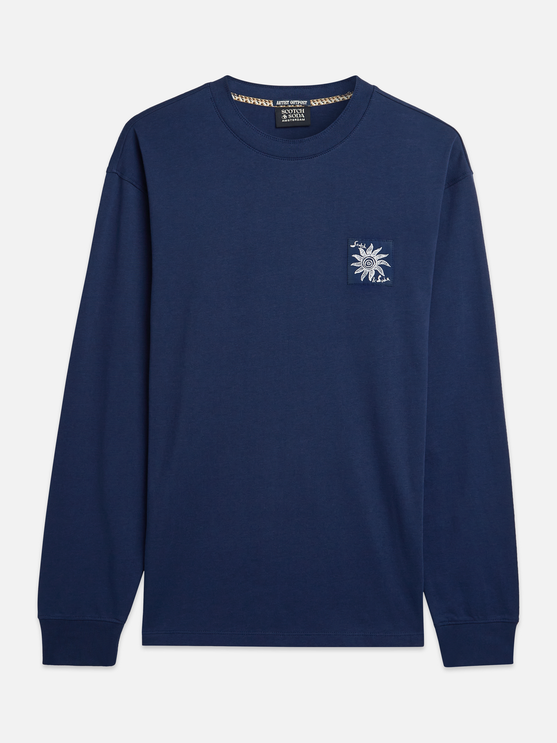Scotch &amp; Soda Cosmic Sun Long Sleeve T-Shirt | Pageant Blue