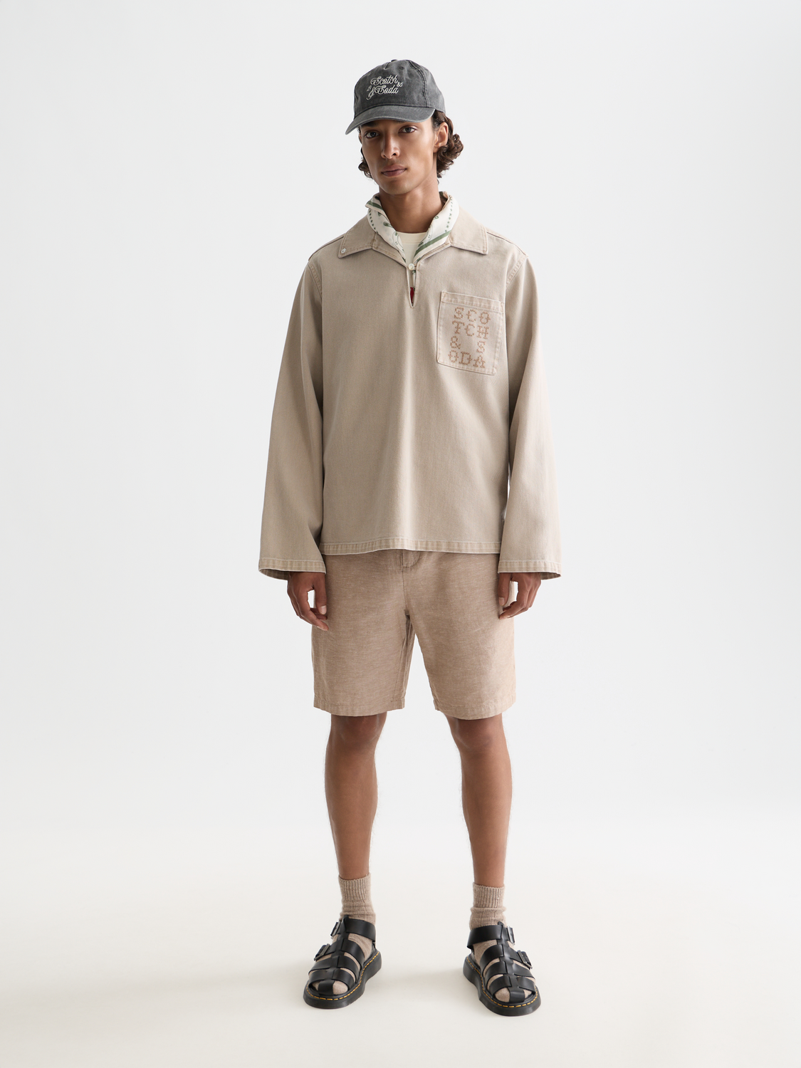 Scotch &amp; Soda Fave Cotton Linen Short | Sandstorm