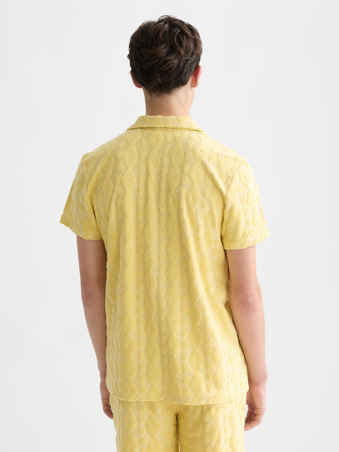 Scotch &amp; Soda Terry Jacquard Short Sleeve Shirt | Raffia