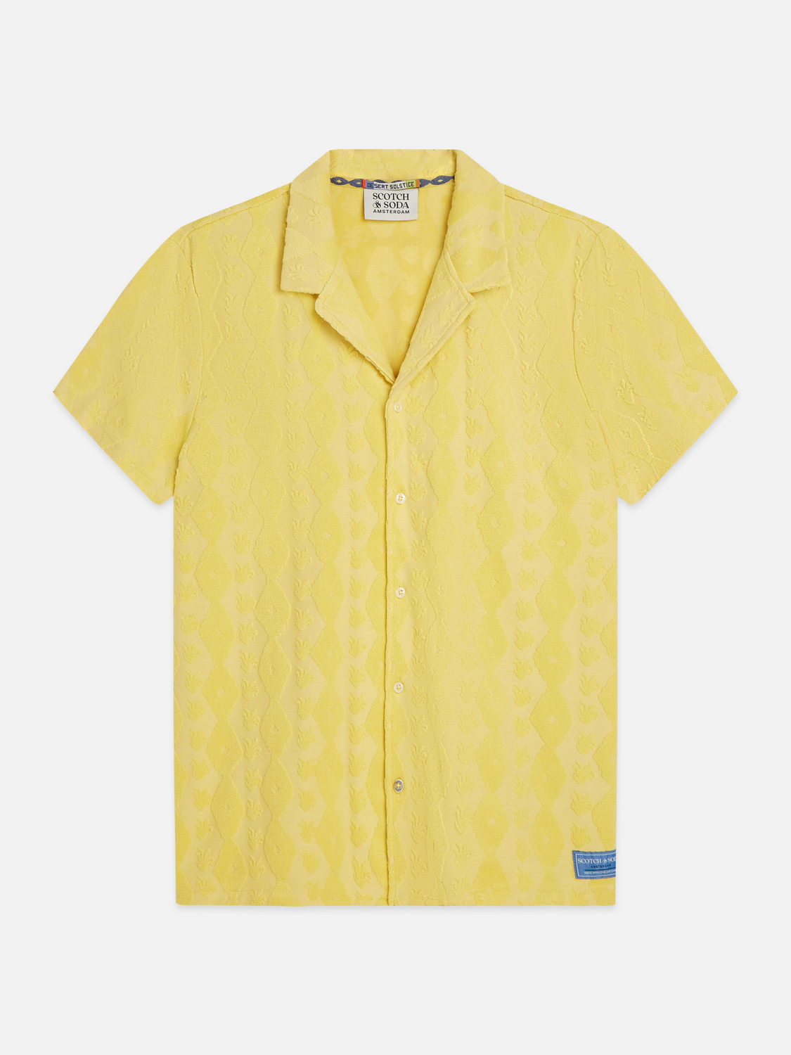 Scotch &amp; Soda Terry Jacquard Short Sleeve Shirt | Raffia