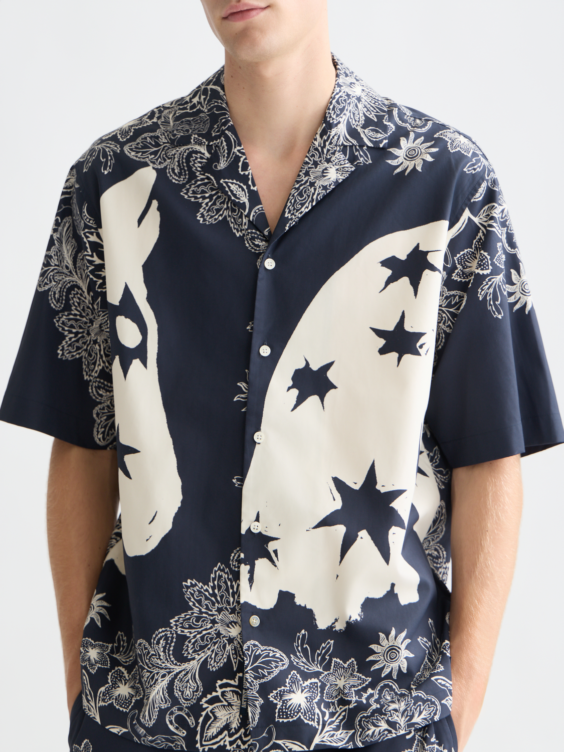 Scotch &amp; Soda Bandana Short Sleeve Shirt | Dress Blue